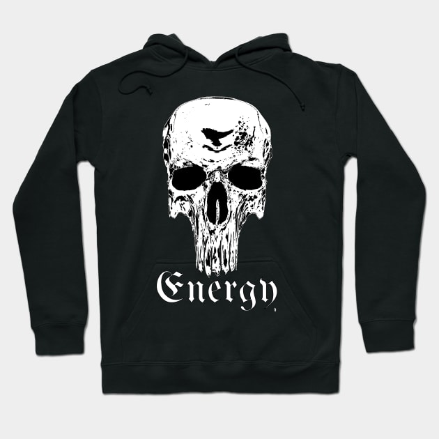 Skull of energy , skull of heavy metal. Hoodie by Bird